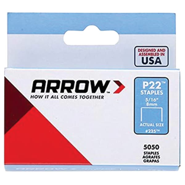 Arrow P22 Plier Staples, 5,050-Pack (5/16") 225